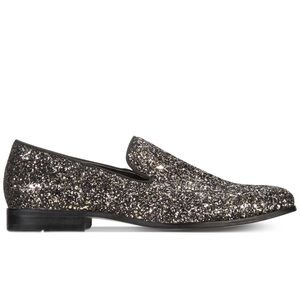 INC Metallic Gold Triton Glitter Smoking Slippers